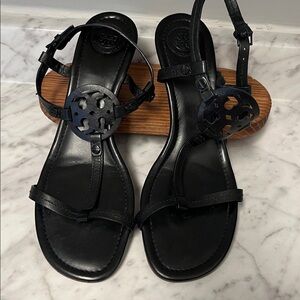 Tory Burch Black Leather Sandals